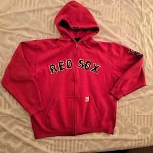 Stitches Red Sox Hoodie Full Zipper Large